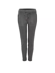 OPUS | Pantalon aspect cuir ELVINA CARGO | Gris