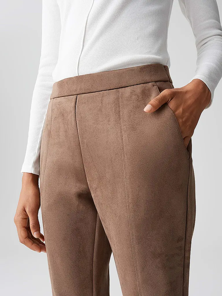 OPUS | Pantalon aspect cuir ELVINA COZY |