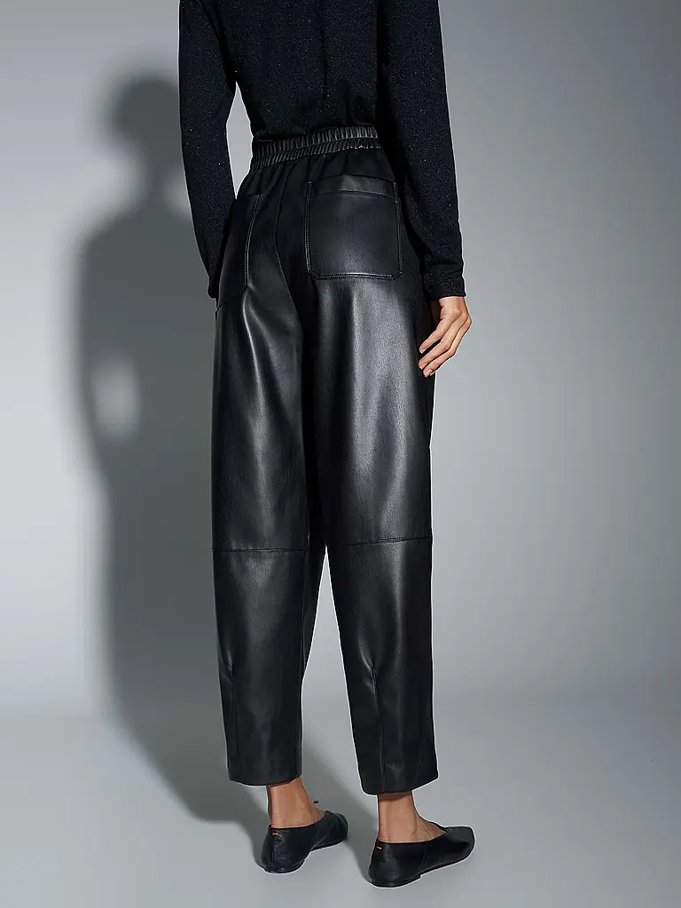 OPUS | Pantalon aspect cuir MYHA EDGY | Noir