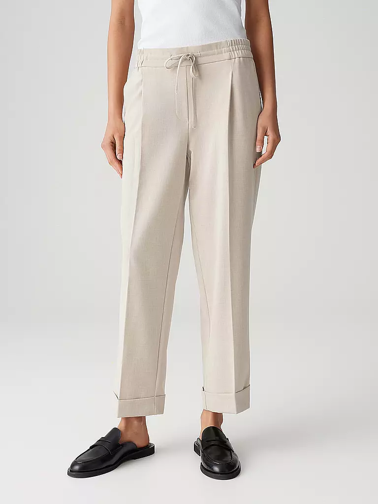 OPUS | Pantalon de tailleur 7/8 MELOSA CITY | beige