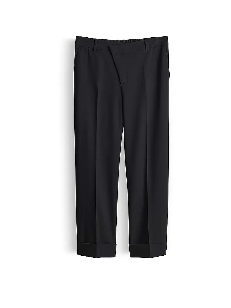 OPUS | Pantalon de tailleur MEERI CRISSCROSS | Noir