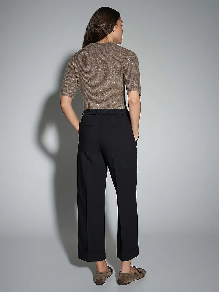 OPUS | Pantalon de tailleur MEERI CRISSCROSS | Noir