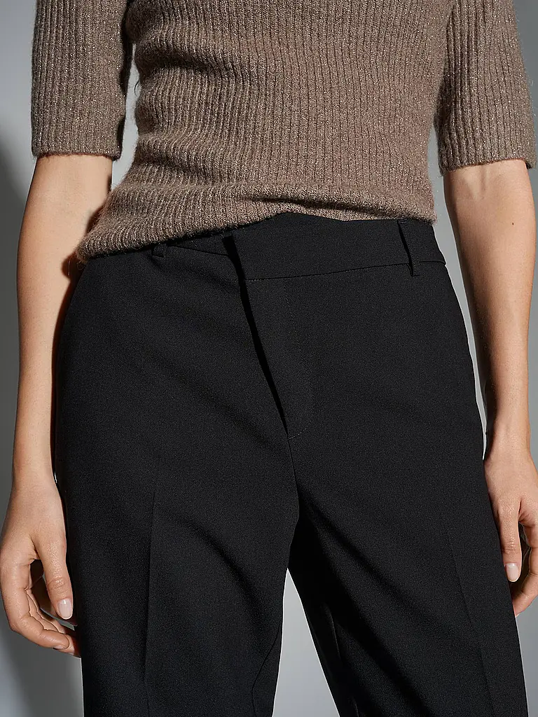 OPUS | Pantalon de tailleur MEERI CRISSCROSS | Noir