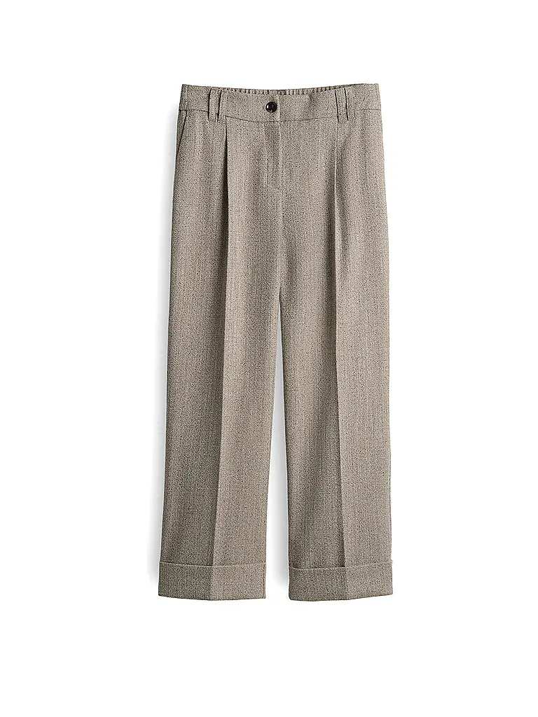 OPUS | Pantalon de tailleur MEERI HERRINGBONE | Beige