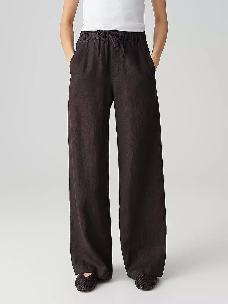 OPUS | Pantalon en lin MILENI | Marron