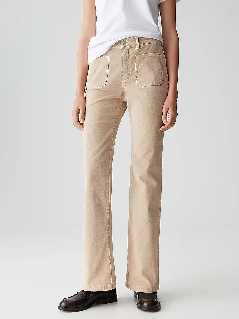 OPUS | Pantalon en velours côtelé EBBI CORDUROY | beige