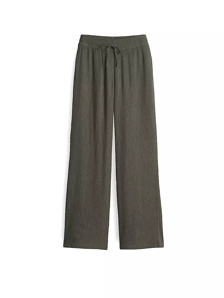 OPUS | Pantalon Jogging Fit MAROU CRINKLE | dunkelgrün