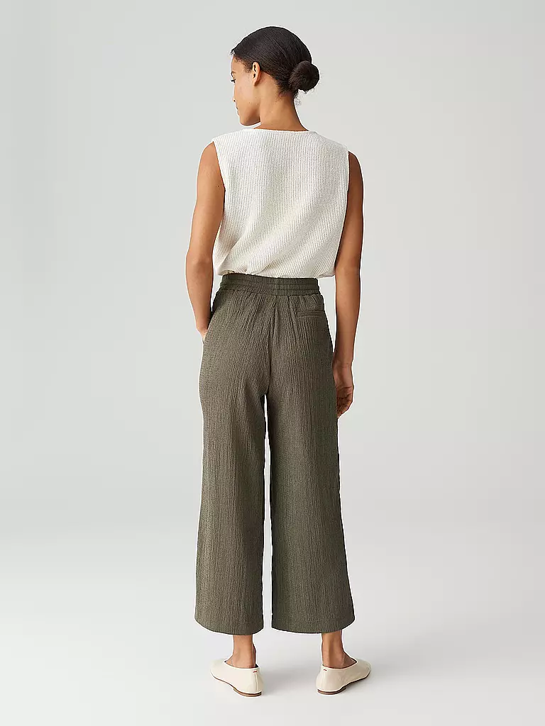OPUS | Pantalon Marlene MILENI CRINKLE | Olive