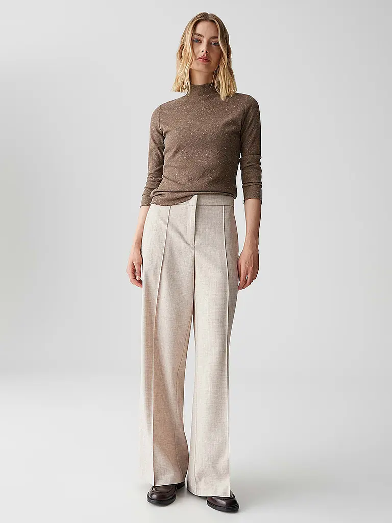 OPUS | Pull à col roulé SUHANNA CURLY | Marron