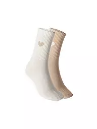 OPUS | Chaussettes YENNIS LOVE lot de 2 sweet rood | Crème