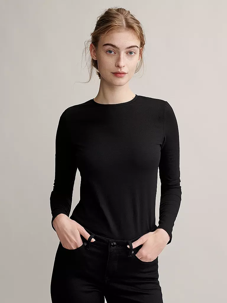 OPUS | T-shirt à manches longues Daily I | schwarz
