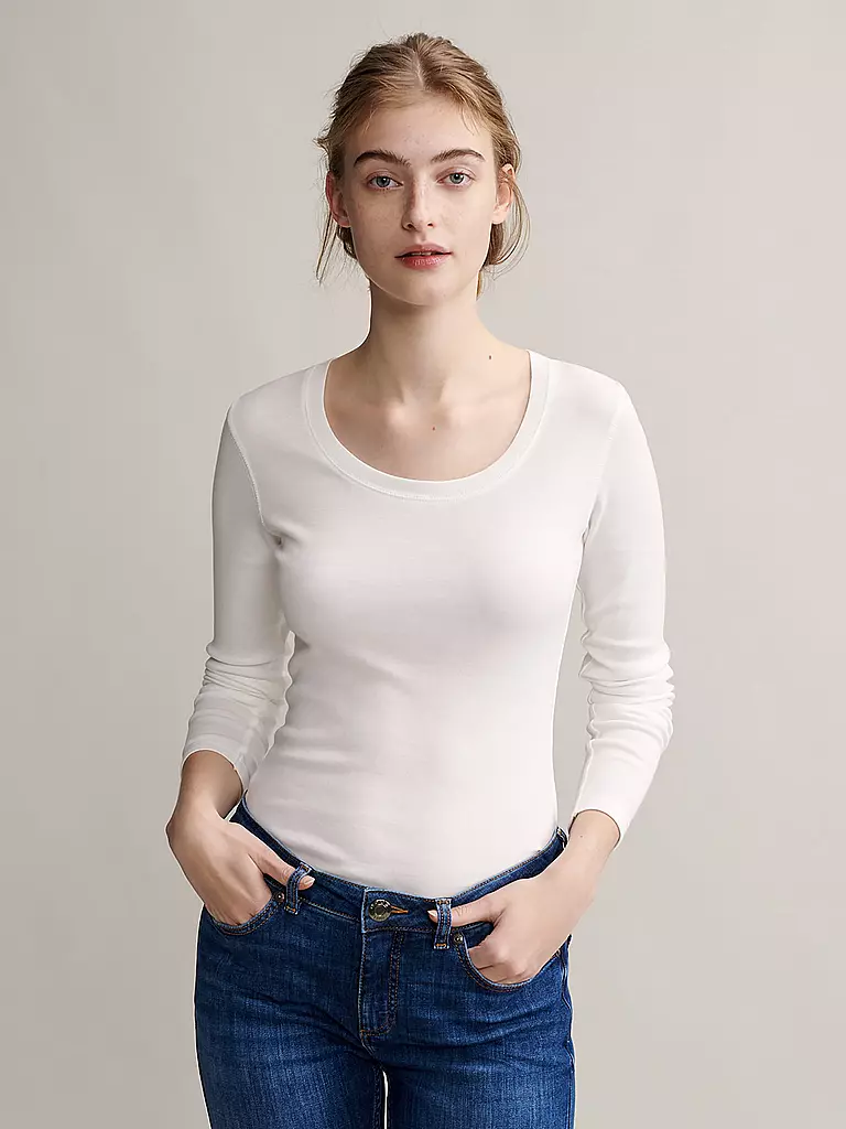OPUS | T-shirt à manches longues SORANA | Blanc