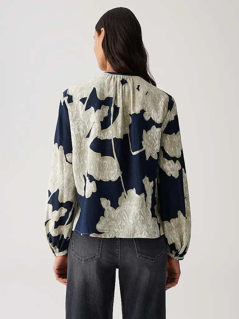 OPUS | T-shirt blouse FICONA ANALOGUE | Bleu foncé