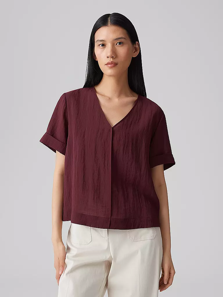 OPUS | T-shirt blouse FILKA | Rouge foncé