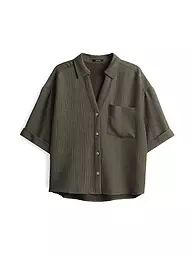 OPUS | T-shirt blouse FIORA | Olive