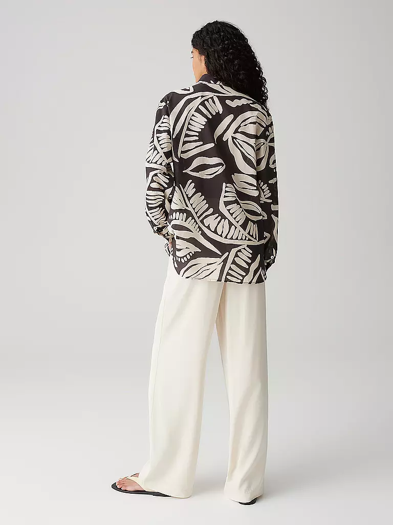 OPUS | T-shirt blouse FUMINE TROPICAL | Marron