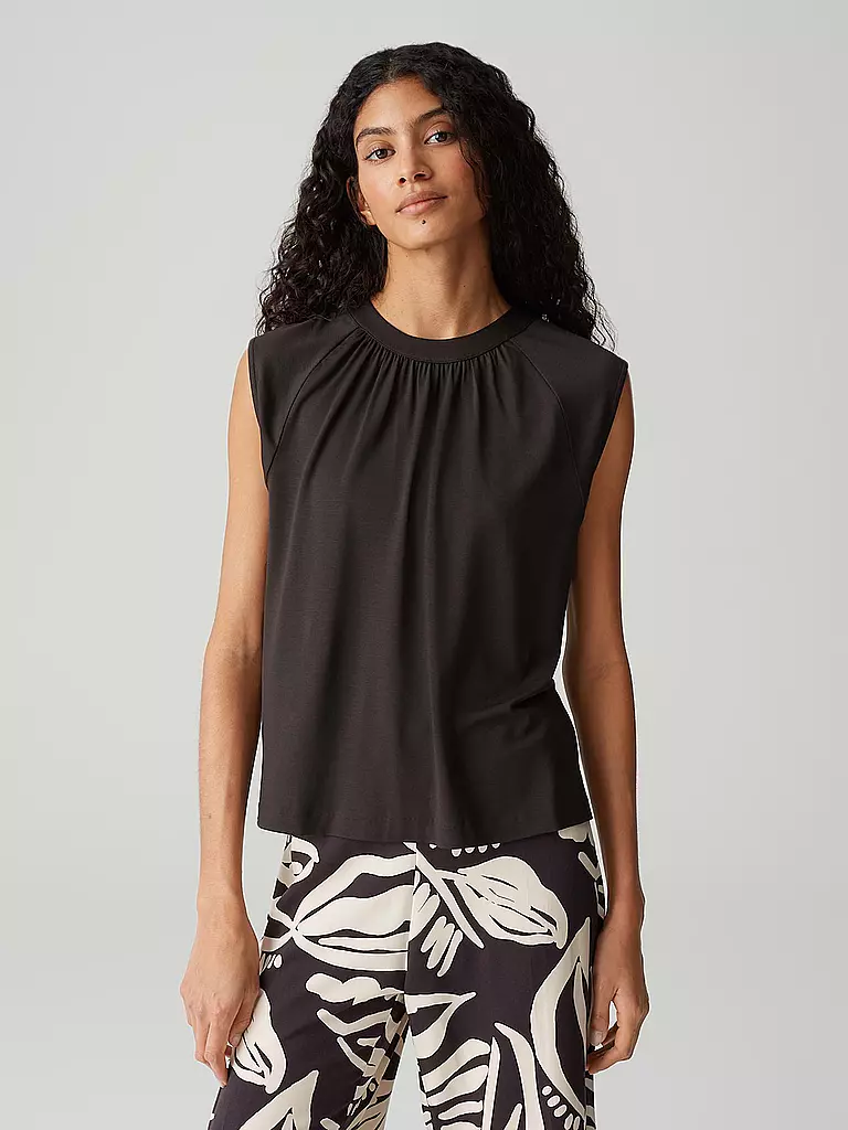 OPUS | T-shirt blouse IRAFFI | Marron