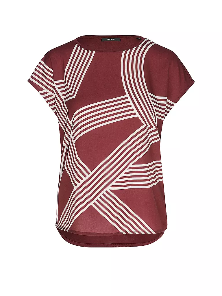 OPUS | T-shirt blouse SABETHI PRINT | Rouge foncé