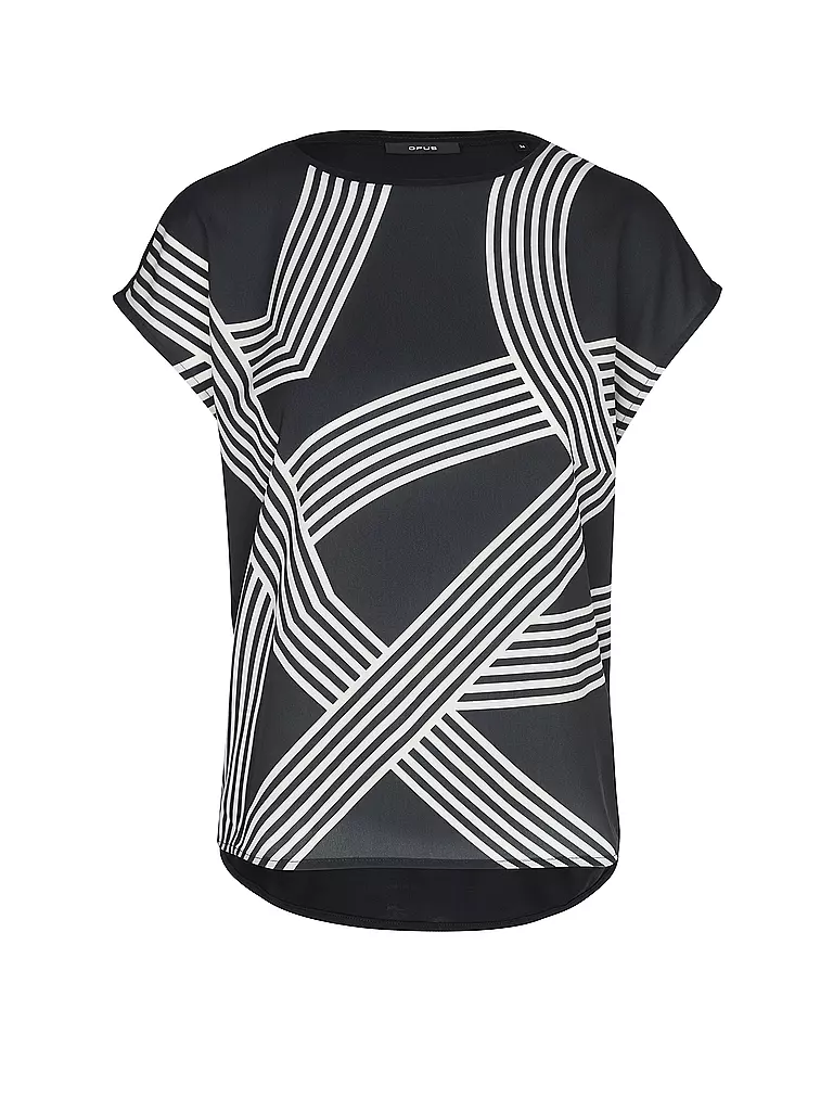 OPUS | T-shirt blouse SABETHI PRINT | Bleu foncé