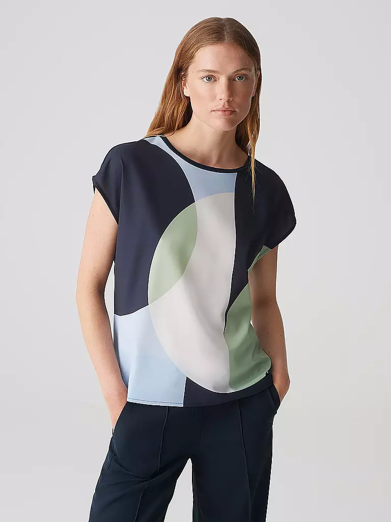 OPUS | T-shirt blouse SALOMA | Bleu foncé
