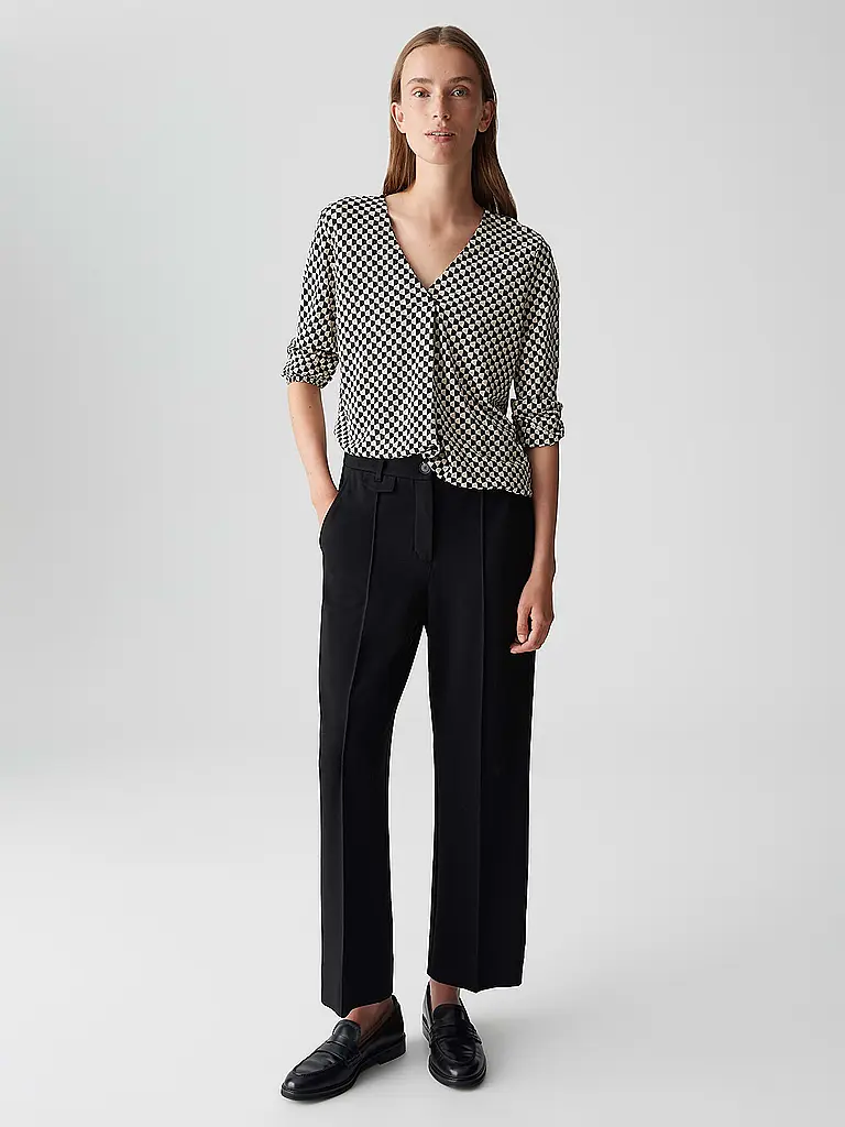 OPUS | T-shirt blouse SANNAH ICONIC | Noir