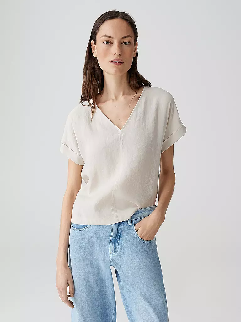 OPUS | T-shirt blouse SOLME | Crème