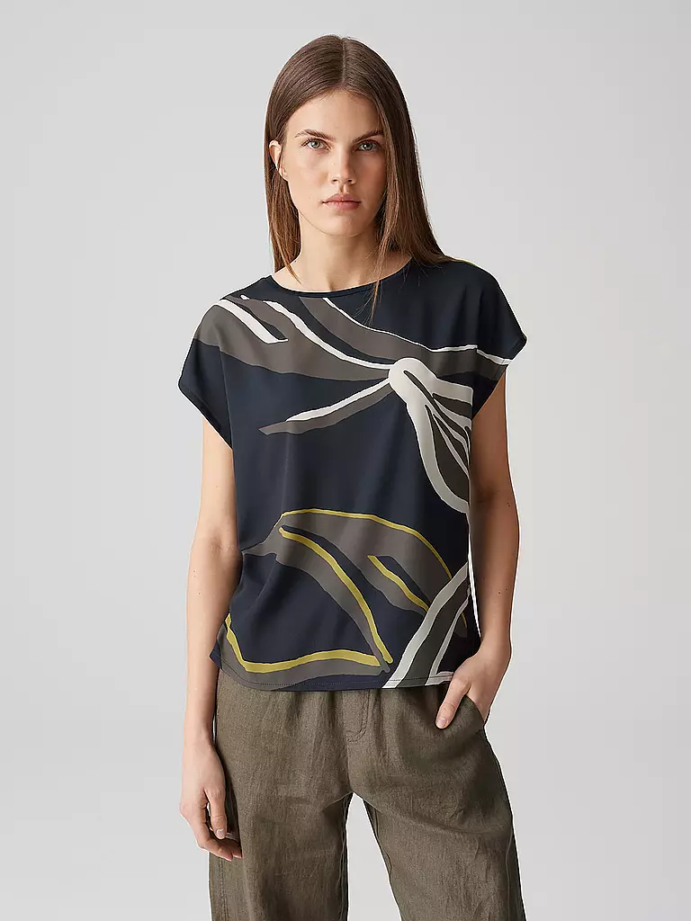 OPUS | T-shirt blouse SOPIKA | Bleu foncé