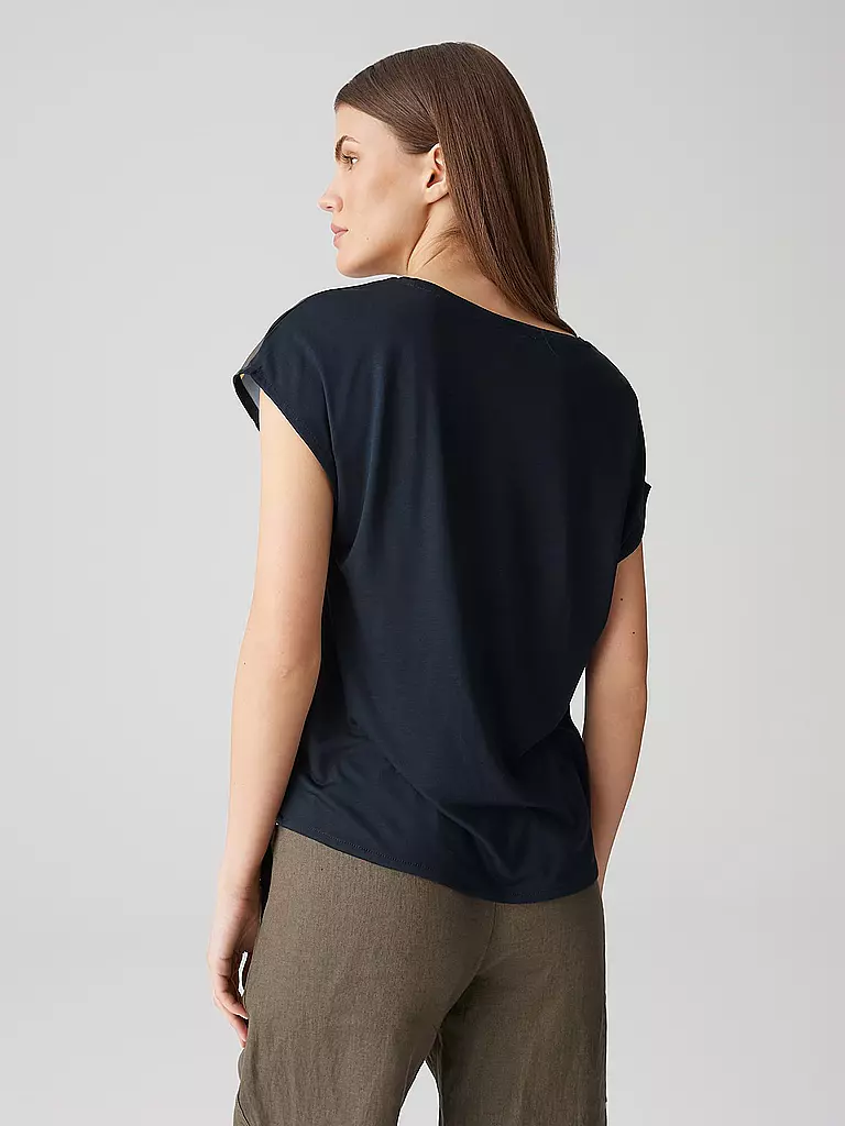 OPUS | T-shirt blouse SOPIKA | Bleu foncé