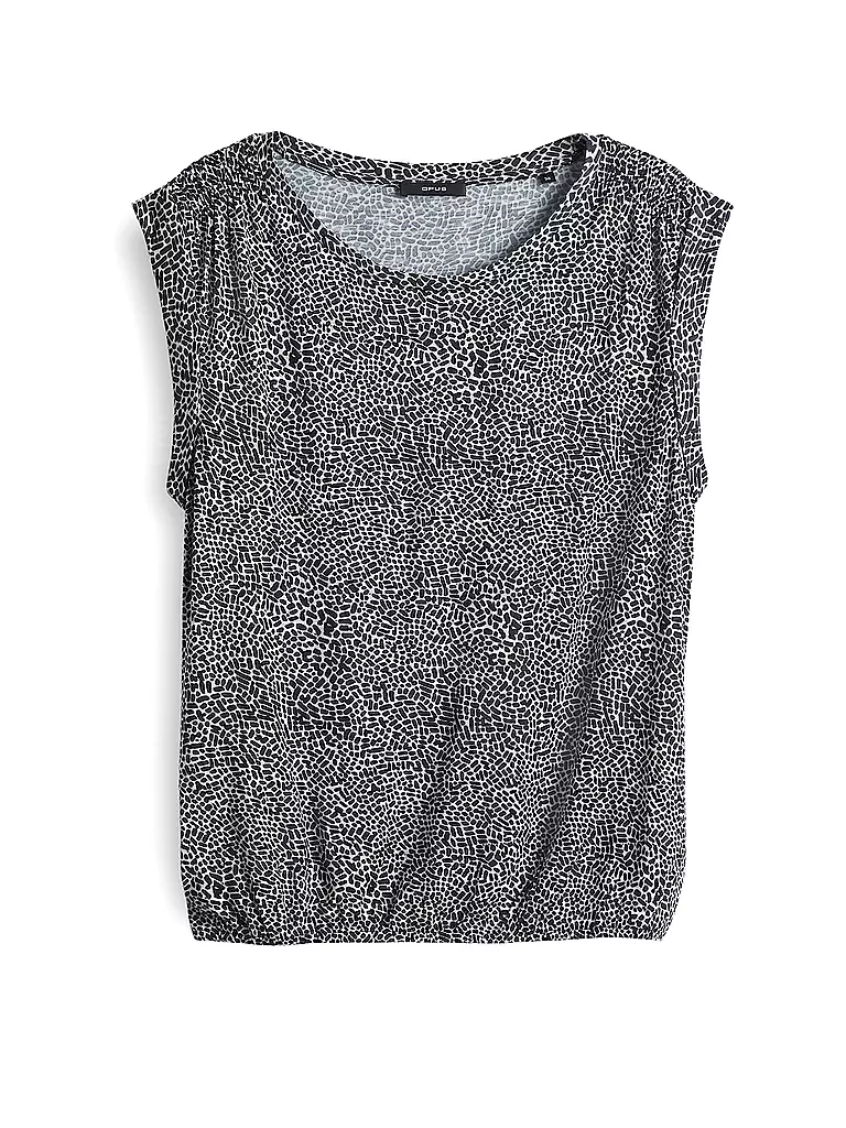 OPUS | T-shirt blouse STRUKI MINIMAL | Bleu foncé
