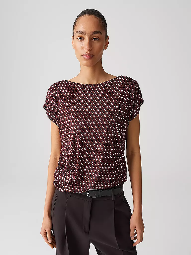 OPUS | T-Shirt SEKADI MINIMAL | Rouge foncé