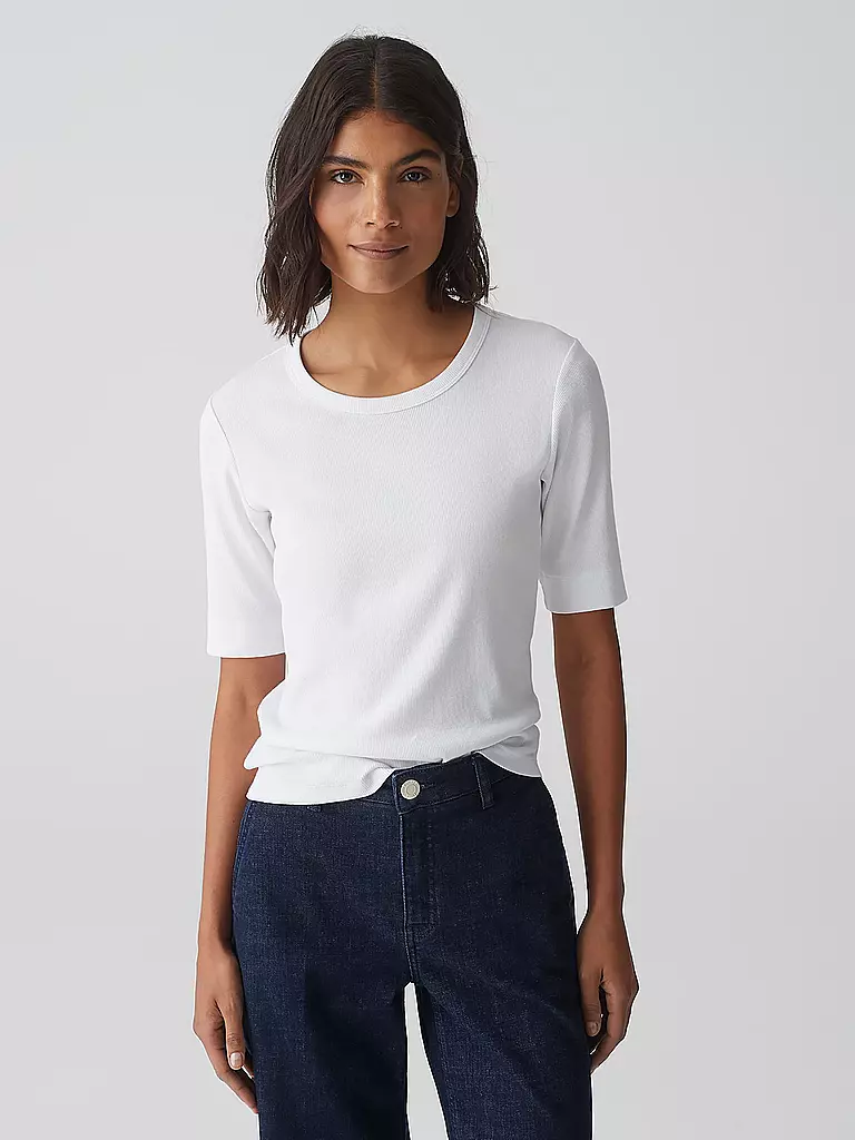 OPUS | T-shirt SUSTAFA | weiss