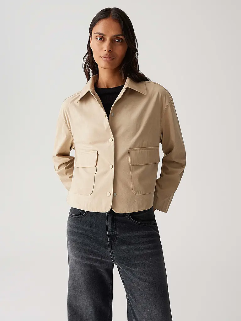 OPUS | Veste aspect cuir JELIS | Beige
