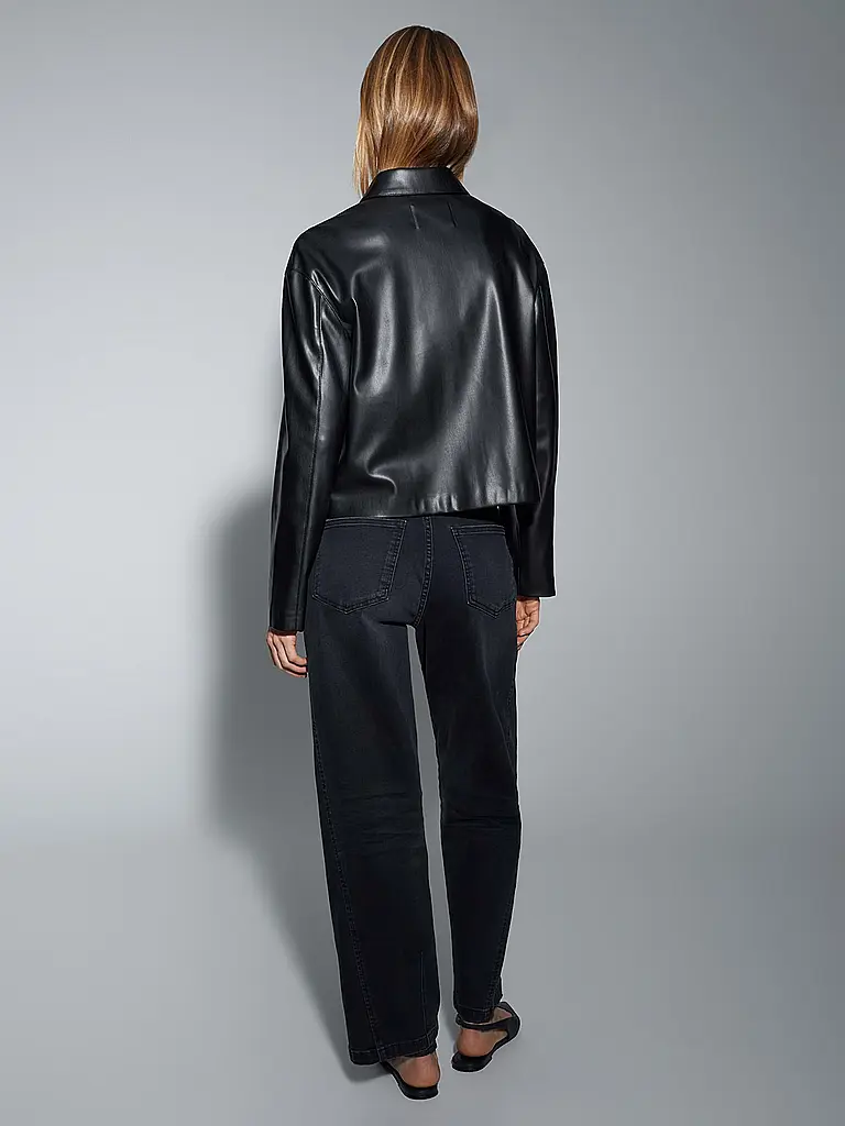 OPUS | Veste aspect cuir JOSMICA | Noir