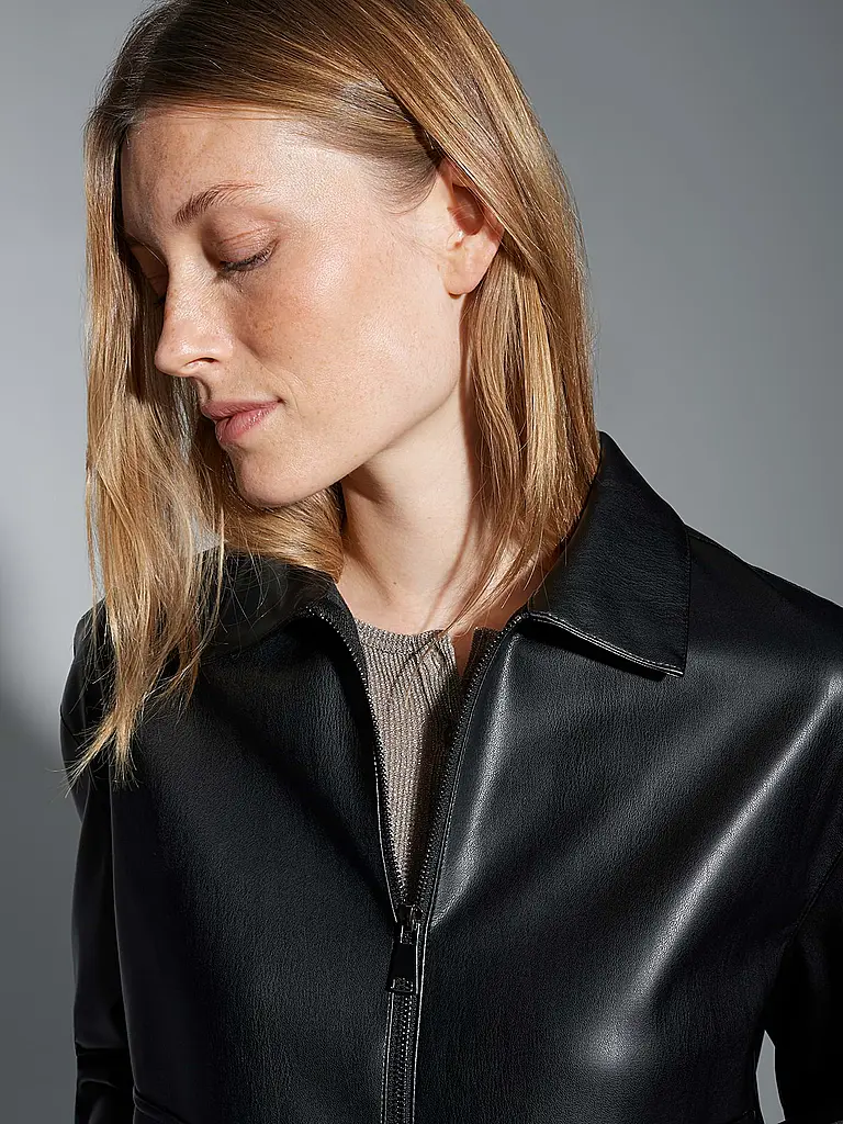 OPUS | Veste aspect cuir JOSMICA | Noir