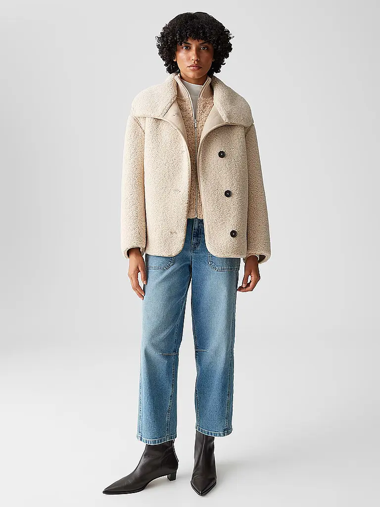 OPUS | Veste aspect fourrure HAFINE | beige