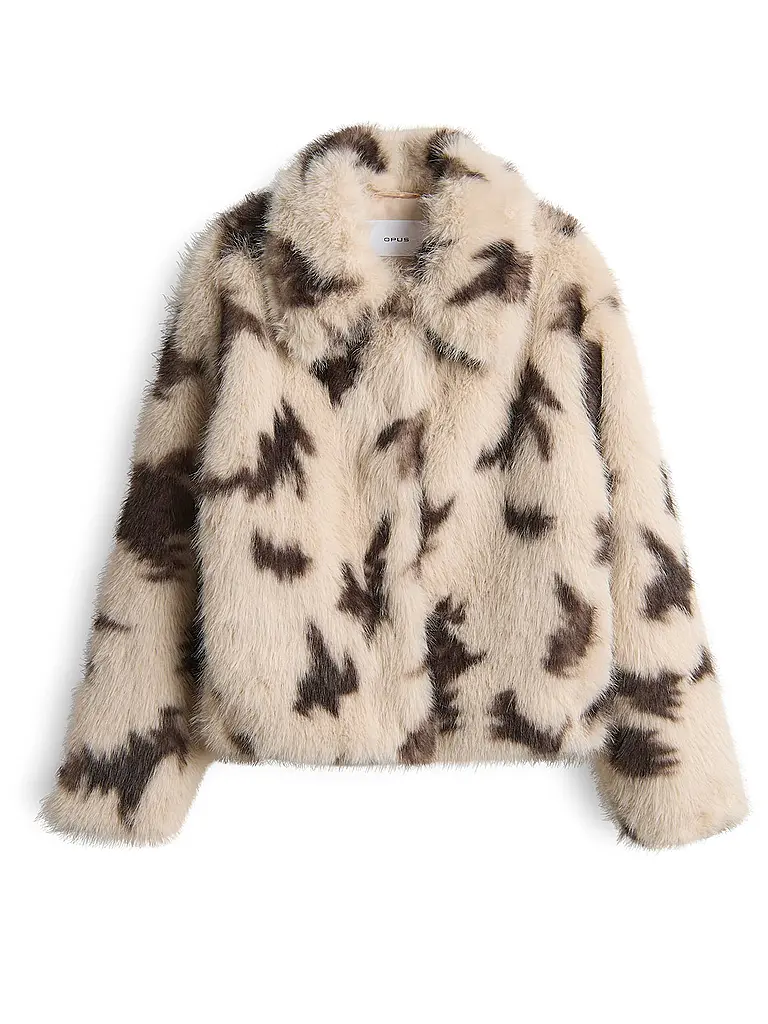 OPUS | Veste aspect fourrure HAJORA | beige