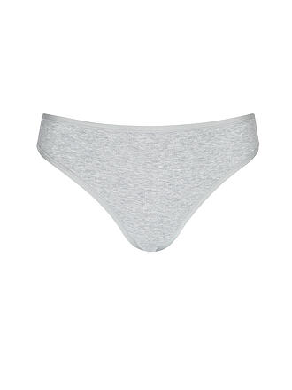 ORGANIC BASICS | Slip CORE RIB HIGH-LEG BRIEFS gris chiné