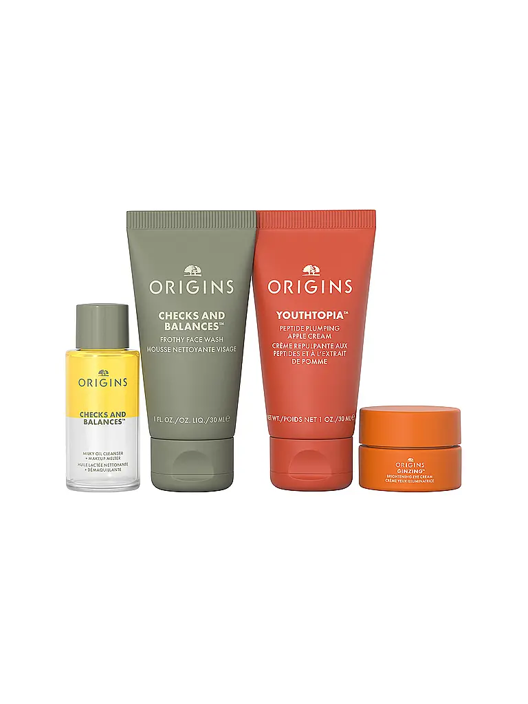 ORIGINS | CLEANSE & GLOW ESSENTIALS Notre ensemble de soins essentiels préférés 3x30ml / 5ml | Aucune couleur