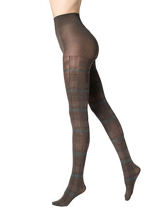 OROBLU | Collant mode 60 DEN SOFT PLAID marron 4