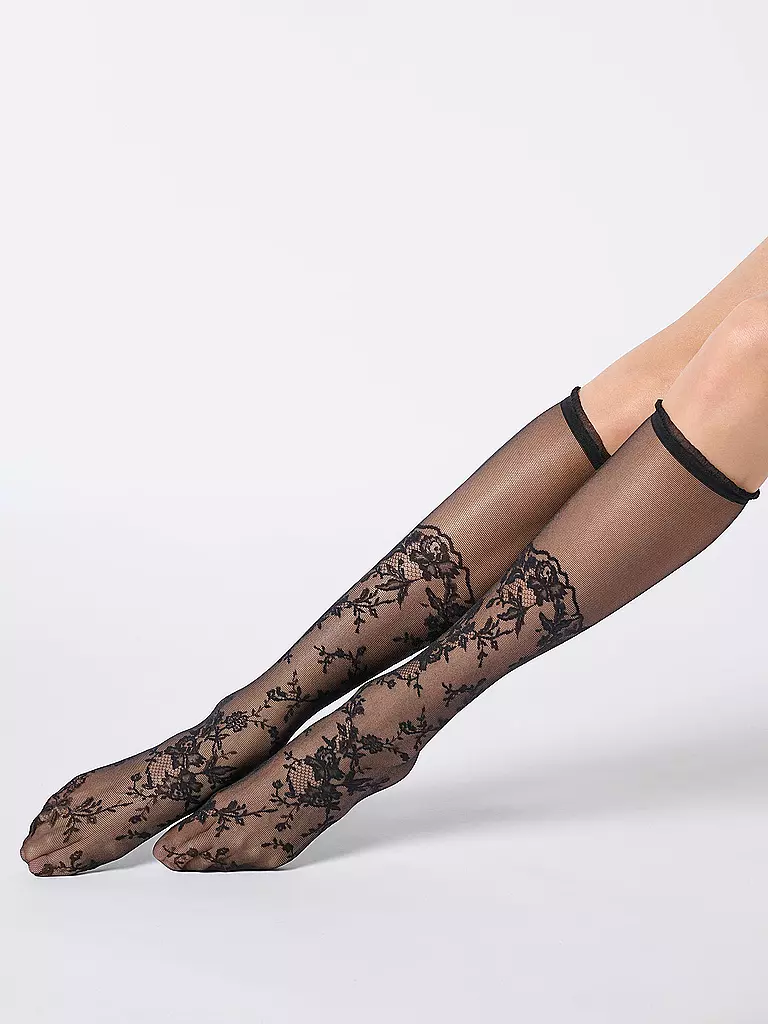 OROBLU | Chaussettes hautes SEDUCTIVE LACE 20 noir |