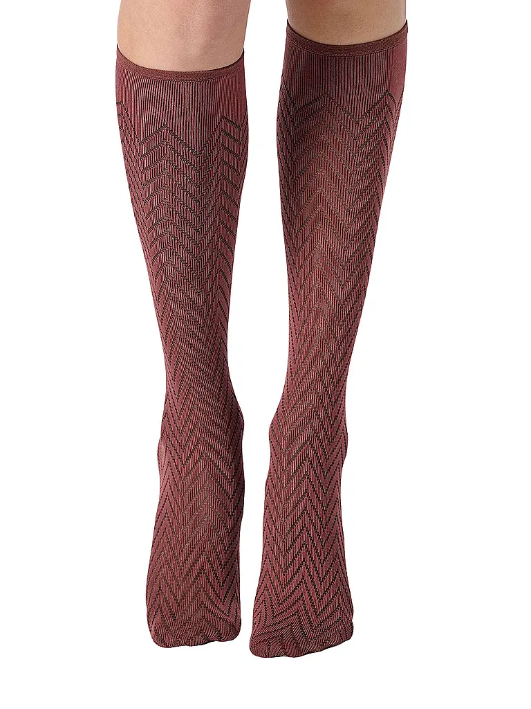 OROBLU | Chaussettes hautes TWEED 40 cacao 3 | Marron