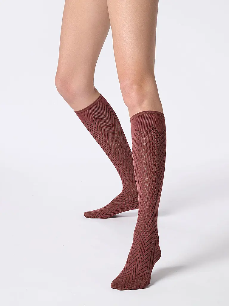 OROBLU | Chaussettes hautes TWEED 40 cacao 3 | 