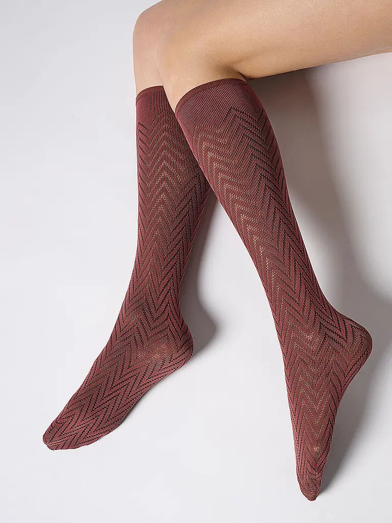 OROBLU | Chaussettes hautes TWEED 40 cacao 3 | 