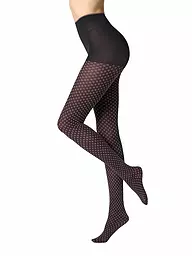 OROBLU | Collant de mode TIE PATTERN 50 noir / rose | Baie