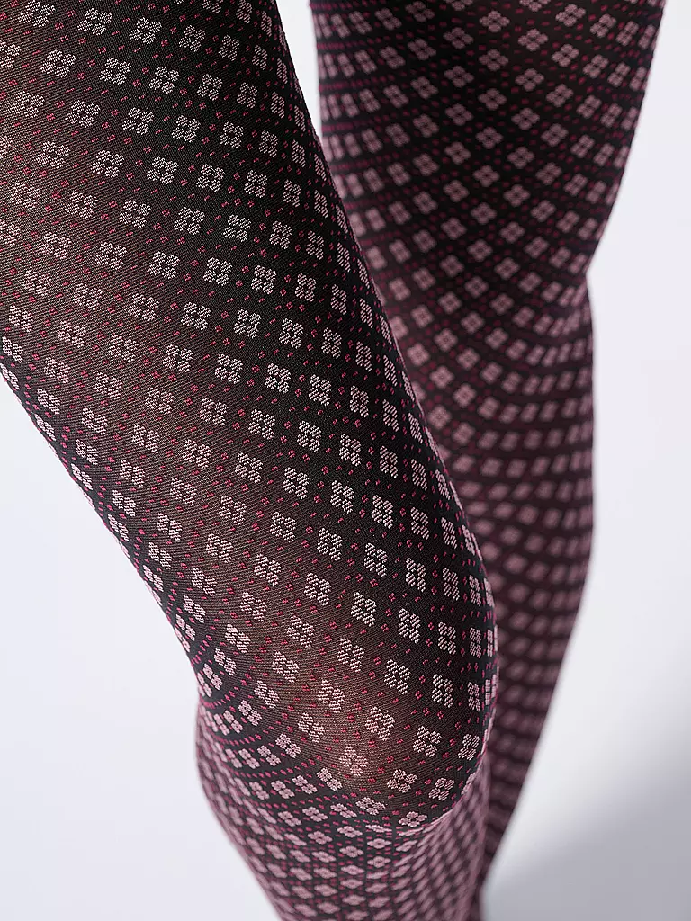 OROBLU | Collant de mode TIE PATTERN 50 noir / rose | 