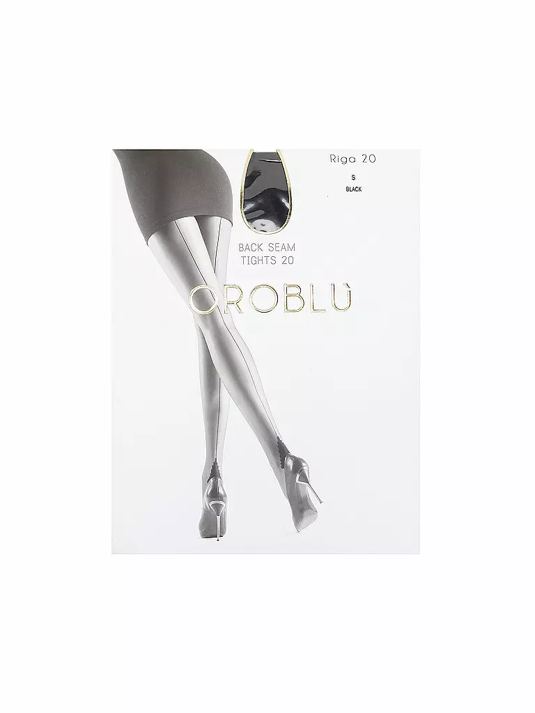 OROBLU | Collant fin "riga" 20 DIN | Noir