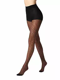 OROBLU | Modestrumpfhose SAVAGE ZEBRA 30 noir / militaire | Marron