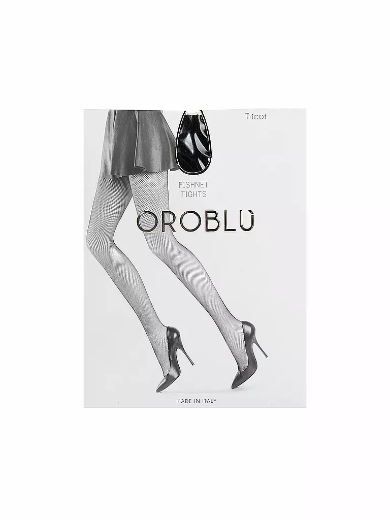 OROBLU | Collant résille "Tricot" (noir) | Noir