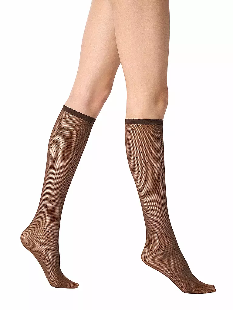 OROBLU | Kniestrümpfe PLUMETIS 30 moka | Marron