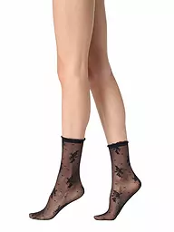 OROBLU | Socquettes fines PRETTY LACE 20 noir | Noir